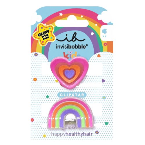 Alternative view of invisibobble CLIPSTAR GLOW KIDS Happy Heart