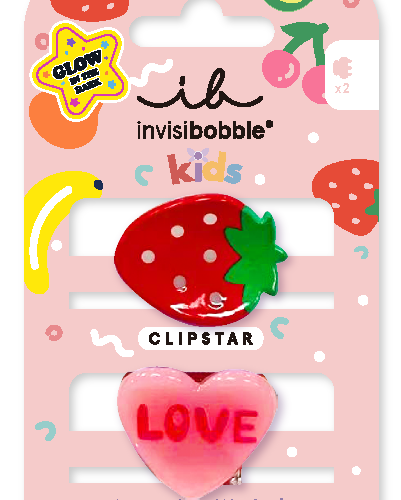 invisibobble CLIPSTAR GLOW KIDS Frutti Strawberry