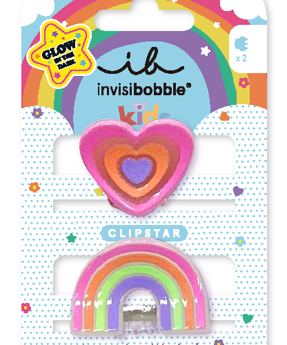 invisibobble CLIPSTAR GLOW KIDS Happy Heart