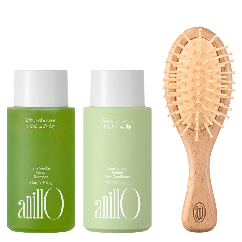 ANILLO Lime Sunday Hair and Brush Set
